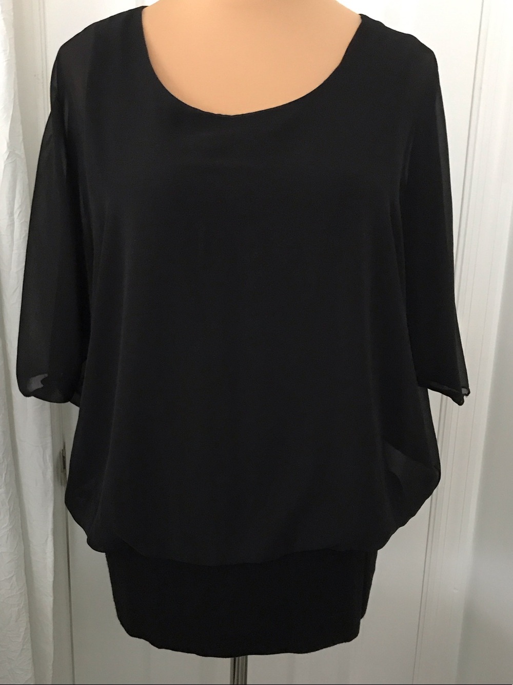 Black Women's Blouse - Classic Round Neck Top